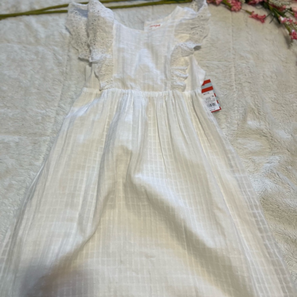 Cat & Jack White Casual Kids Dress